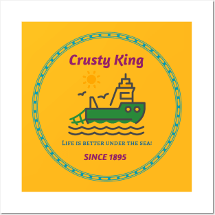 Krusty King Fishing since 1895 Posters and Art